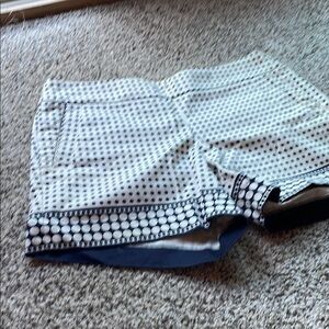 J. Crew Black and White Bermudas Classic Tailored Shorts